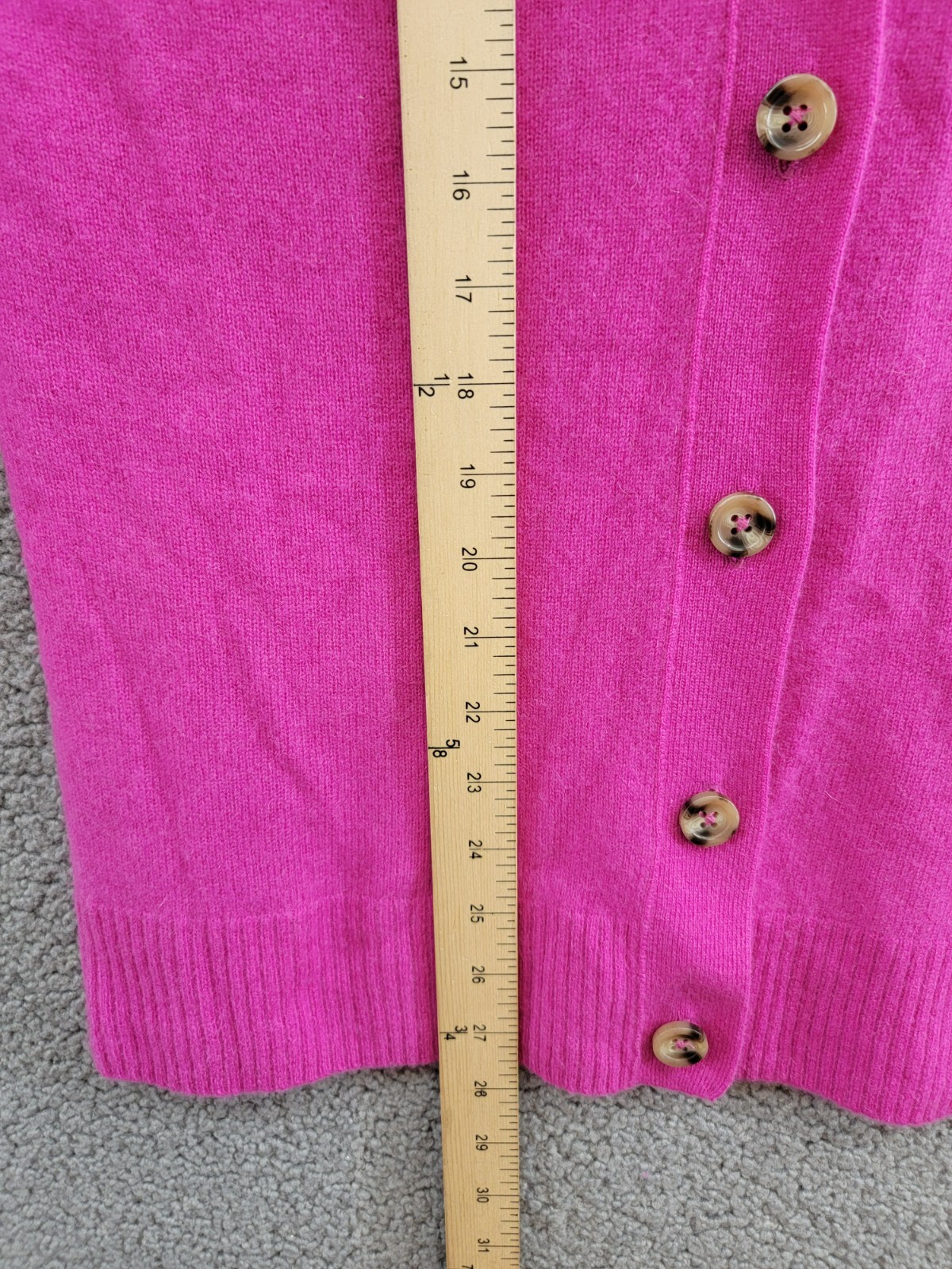 C by Bloomingdale's Cashmere Grandfather Cardigan Women's S Cherry Blossom L/S - Picture 7 of 16
