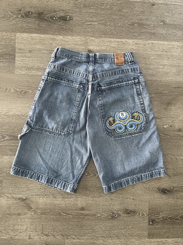 90s Eight Ball バギーパンツ Jnco Kik Wear Vintage JNCO Jean Shorts Denim Y2K Baggy Jorts Snake 8 Ball