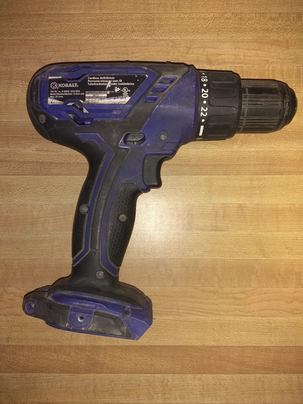 Kobalt K18LD-26A 18v 20V compatible Drill/Driver 1/2 inch Drill Driver Tool Only