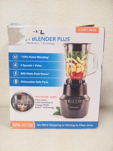 PowerXL Boost Blender Plus 4 Speed 800W 48oz Glass Jar
