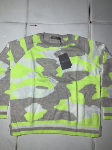 Pre-owned Camo Brodie Cashmere The Snowy  Sweater Size Medium In Multicolor