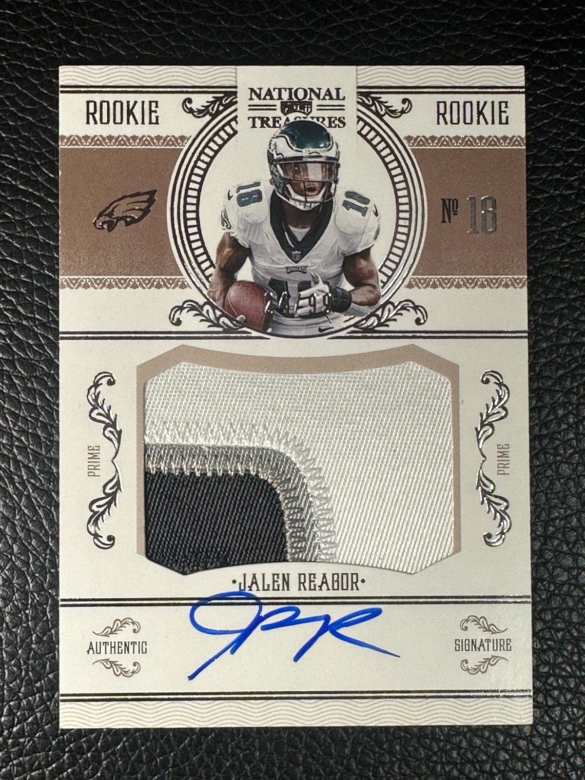 2020 National Treasures RPA Jalen Reagor 24/99 Auto Patch RC Rookie