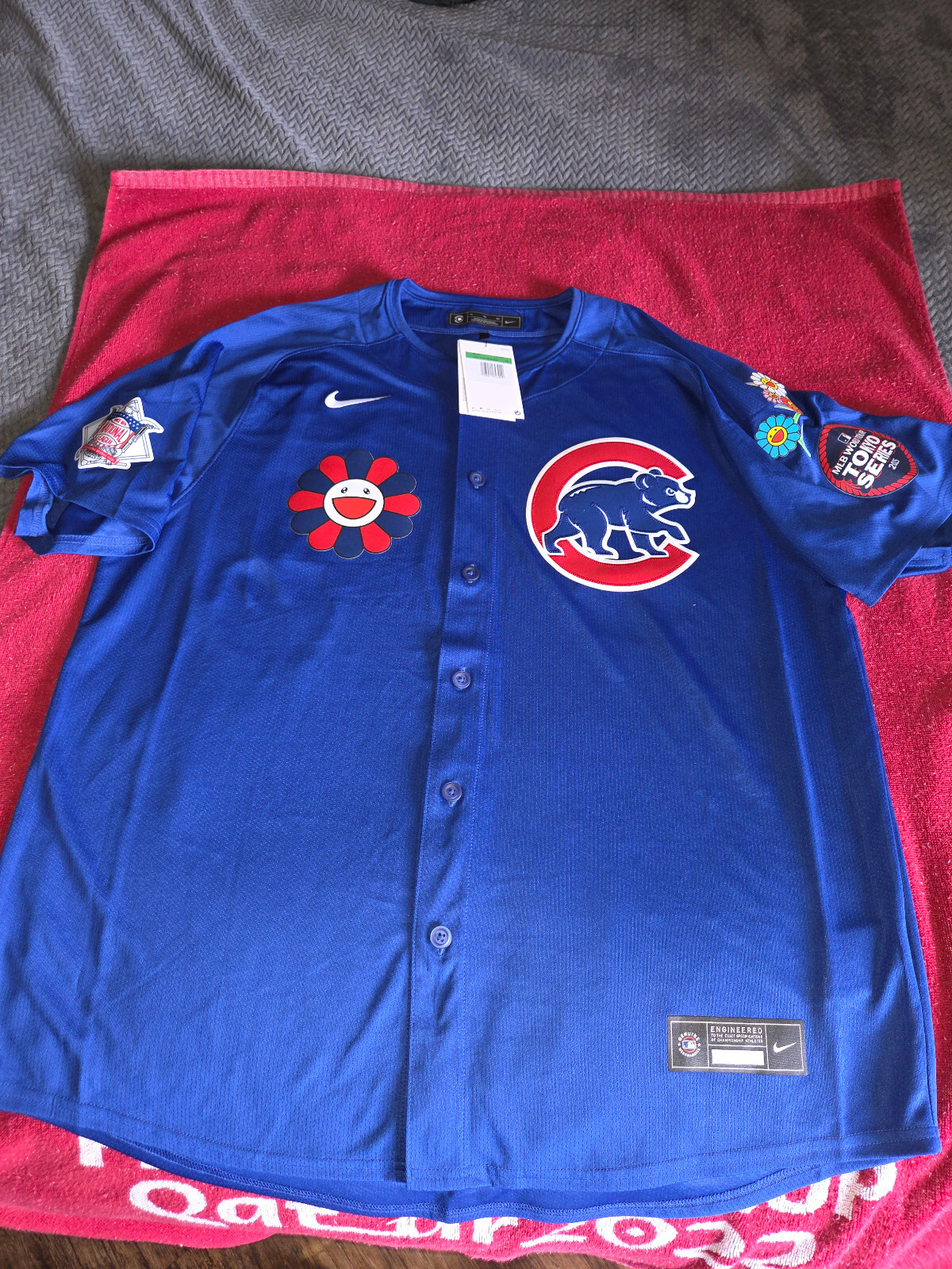 村上隆 ComplexCon Cubs Basketball Jersey Takashi Murakami Complexcon X Cubs Black Jersey SIZE L USED