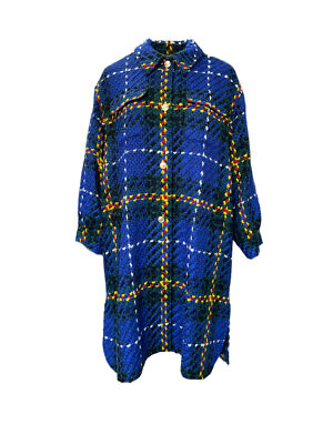 Pre-owned The North Face Marina Rinaldi Women's Blue Trono Button Closure Coat Size 20w/29 In Black