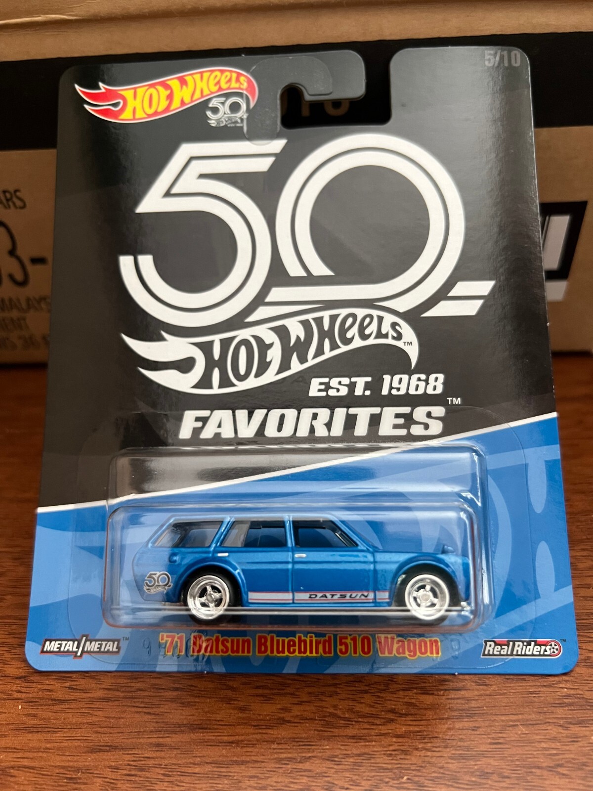 HOT WHEELS 2018 50th Anniversary Favorites 71 Datsun Bluebird 510 Wagon 5/10