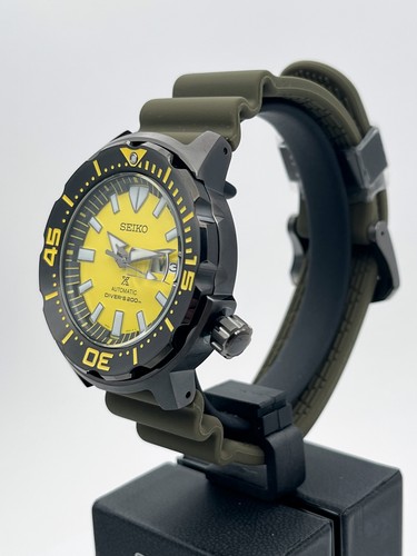 Pre-owned Seiko Prospex Yellow Monster Srpf35k1 Special Edition Model 200m Diver Watch