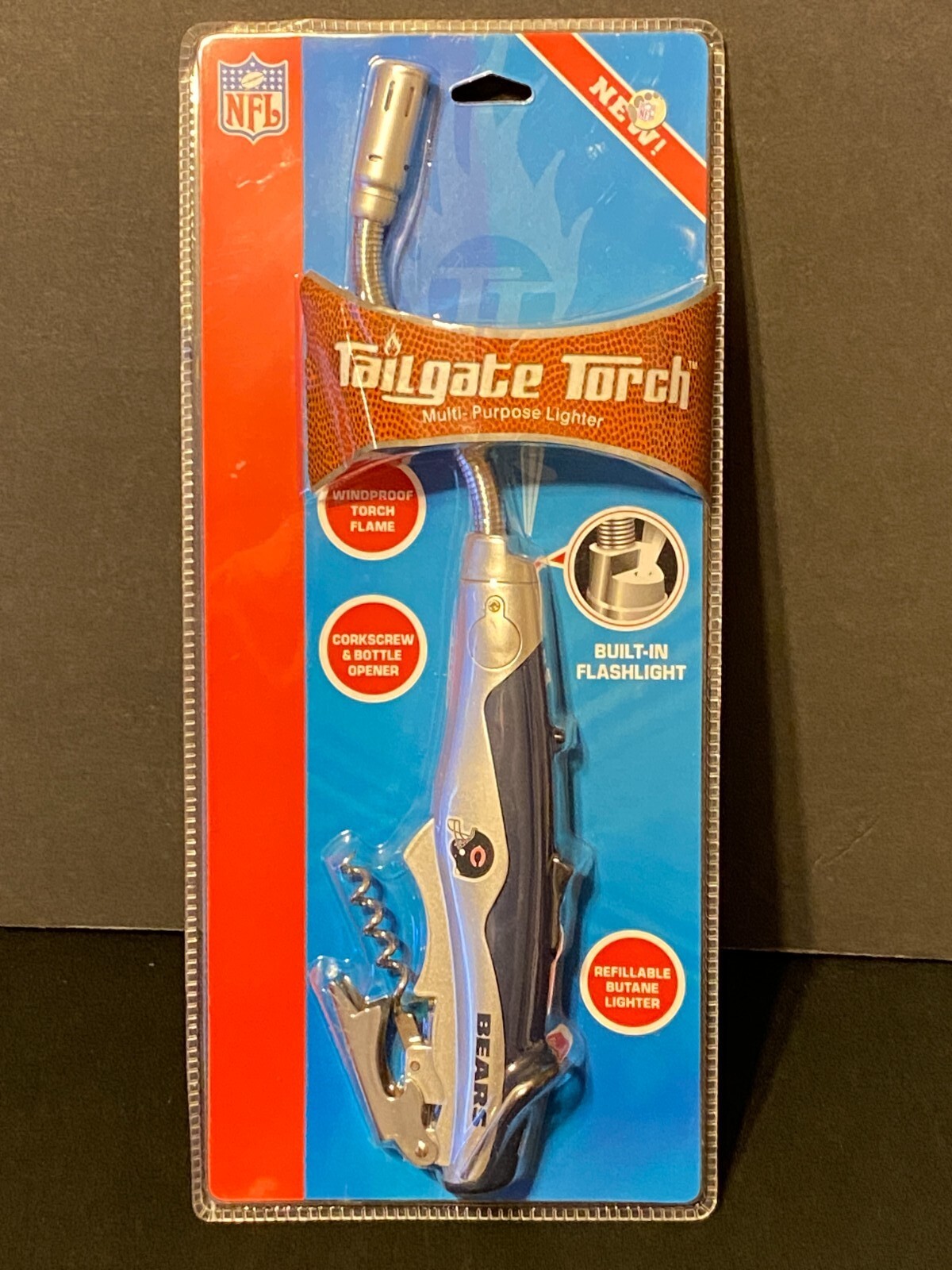NFL Tailgate Chicago Bears Torch Multi Purpose Refillable Lighter