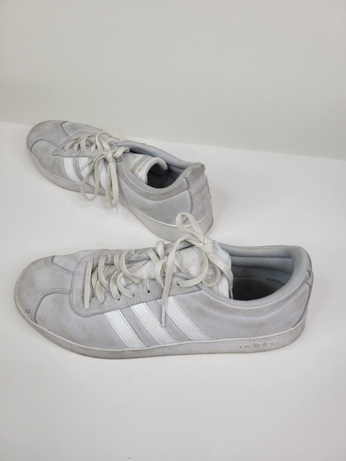 Adidas Womens VL Court 2.0 F35130 Gray Casual Shoes Sneakers Size 11