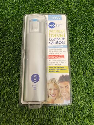 Vio Light Travel Deluxe Ultraviolet Toothbrush Sanitizer VIO200 New Sealed 
