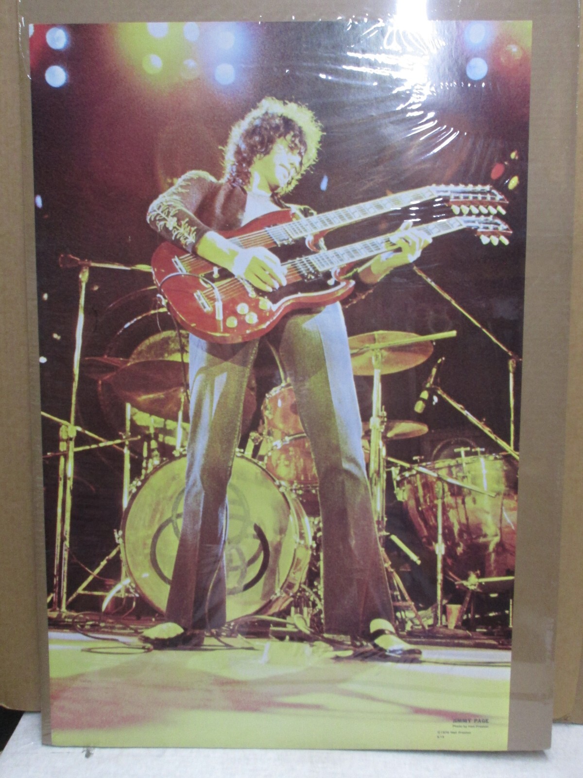 ミュージシャン USA 70's Vintage LED ZEPPELIN JIMMY PAGE Vintage Led Zeppelin 1976 poster music rock band artist