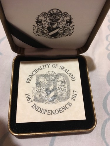 SEALAND SILVER PROOF DOLLAR COIN UNC