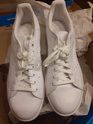 Adidas Stan Smith  Sneakers Shoes Leather All White S75104 MENS SIZE 8
