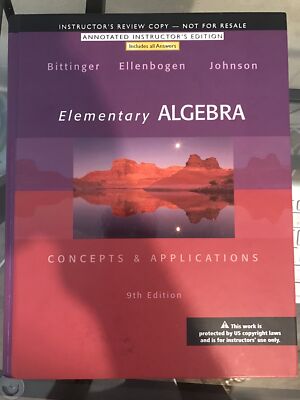 Elementary Algebra: Concepts & Applications (9th Edition) - Bittinger, Marvi...