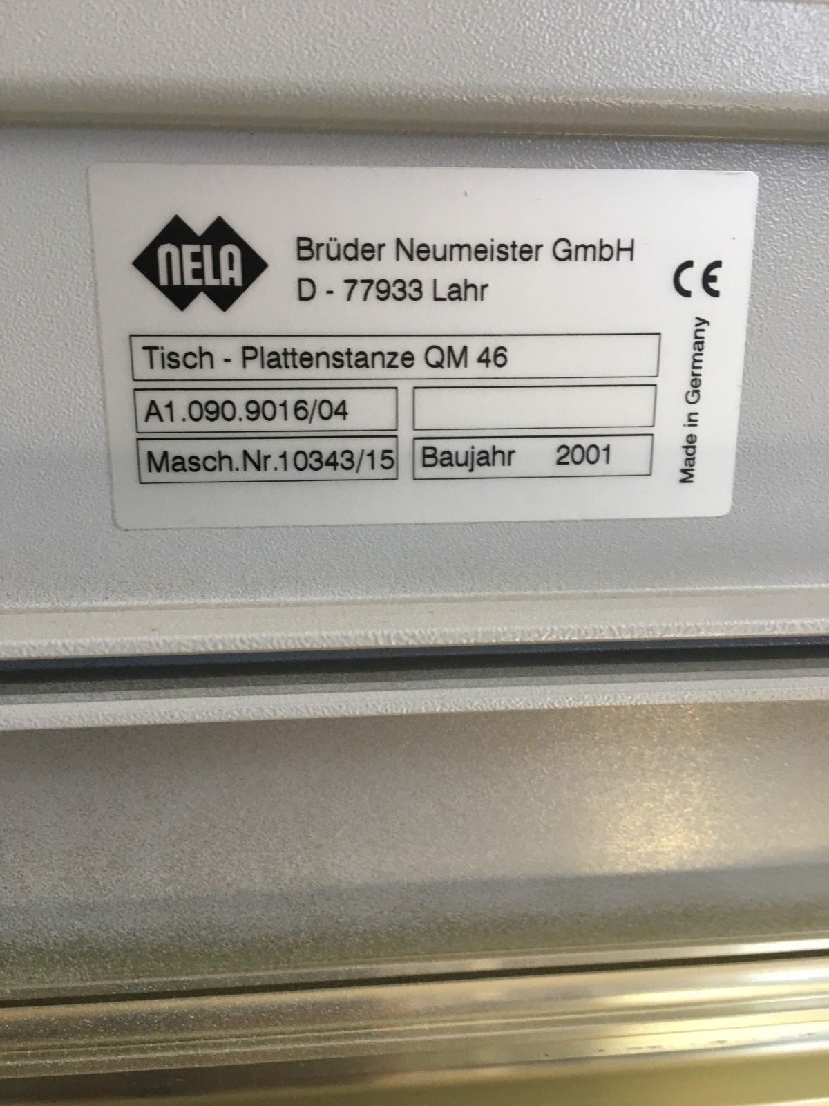Heidelberg QM46 plate punch (NELA Bruder Neumeister GmbH, Germany)