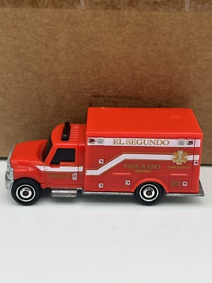 Matchbox El Segundo Fire & EMS Red International Ambulance 2018