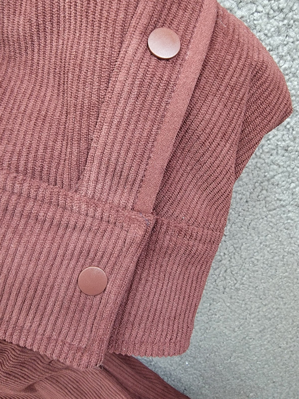 BASS OUTDOOR Relaxed Fit Corduroy Shirt Jacket Men's M Rum Raisin Point Collar - Picture 10 of 19