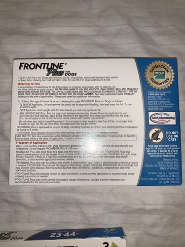Frontline Plus Flea Treatment for Dogs - 9 Doses (23-44 Lbs.)