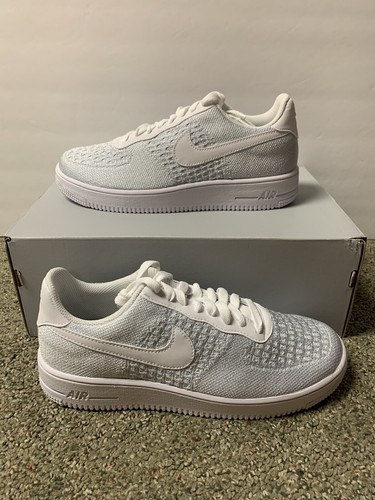 Nike Air Force 1 Flyknit 2 White Pure Platinum Men's 9.5 Nike Air Force 1 Flyknit 2 White Pure Platinum Men's 9.5