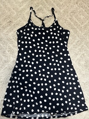 Outdoor Voices Women's Size L Black Polka The Exercise Dress