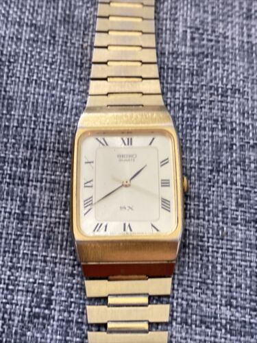 Seiko Quartz SX 5Y95-5000 Goldtone Rectangular Watch Seiko Quartz SX 5Y95-5000 Goldtone Rectangular Watch