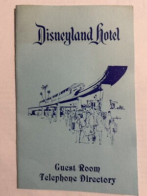 Vintage Disneyland Guest Room Telephone Directory Memorabilia