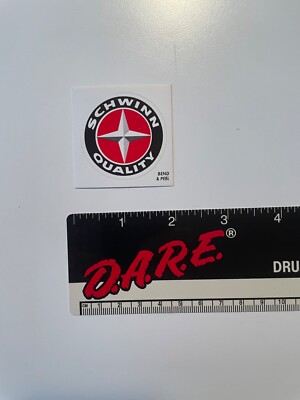 Vintage Schwinn ''Quality'' Vinyl Sticker  - New Original Stock (1990s)