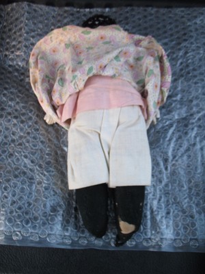 China head doll, 1900's, floral dress