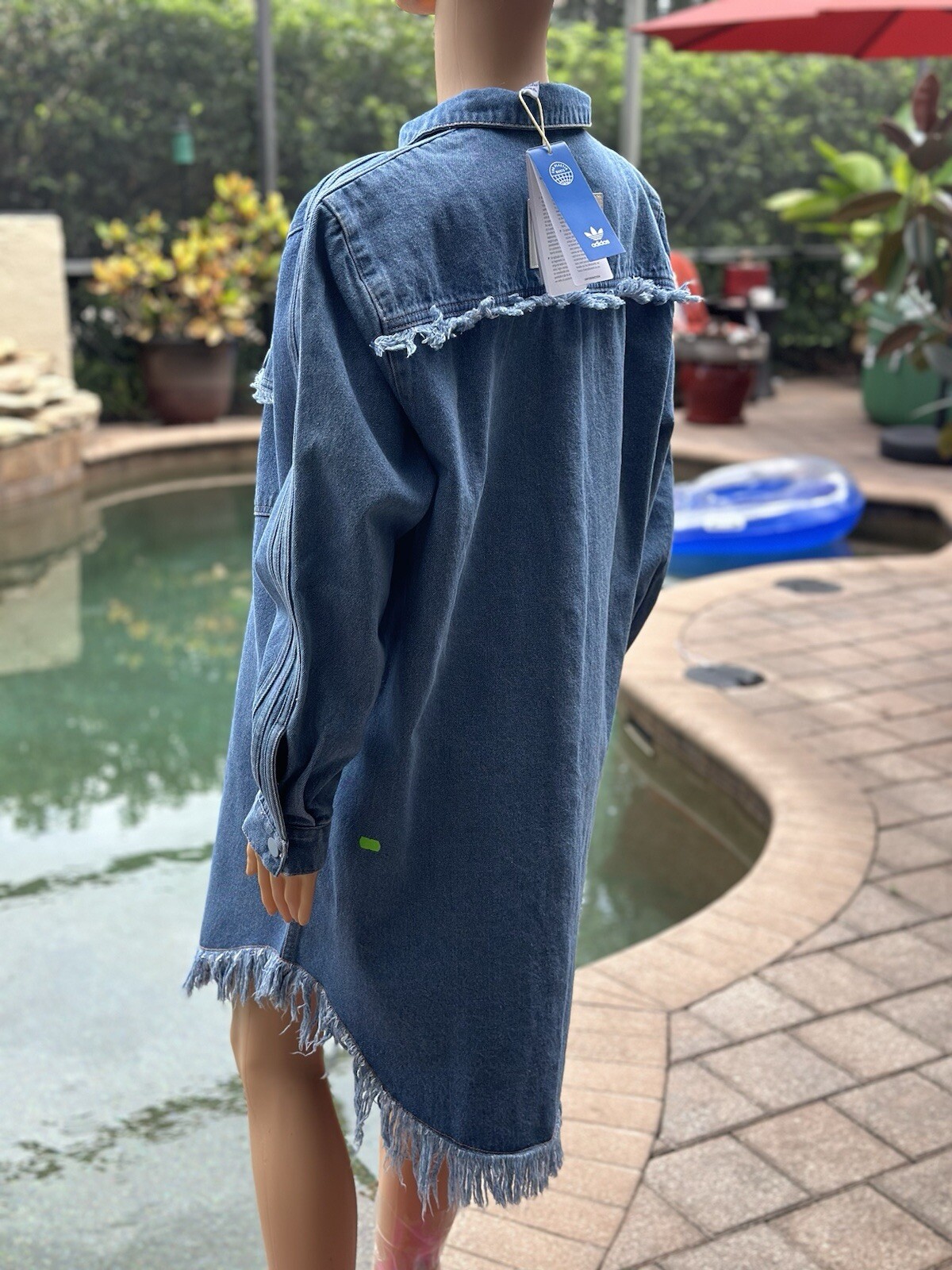☆人気☆adidas originals x KSENIASCHNAIDER☆W FRINGE DRESS☆ Adidas Originals Ksenia Schnaider Fringe Midi Shirt Dress S