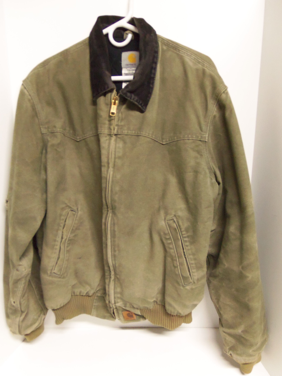 CARHARTT Men Jacket J14 LOV Santa Fe Washed Olive Green CARHARTT Men Jacket J14 LOV Santa Fe Washed Olive Green