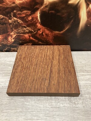 3/4  IPE Hardwood Sample 5 1/4 X 5 1/2 Blank For DIY Knife Zippo Candle Display