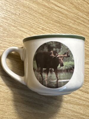 National Wildlife Federation Coffee Mug Cup Moose NWF Log Cabin Kitchen Decor