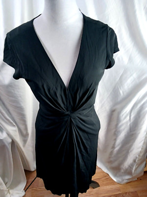 BANANA REPUBLIC ISSA LONDON COLLECTION BLACK SHORT SLEEVE DRESS SIZE 2