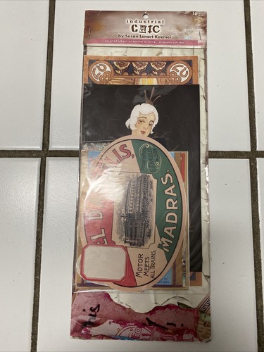 2012 NIP Industrial Chic Susan Lenart Kazmer 16pcs LABELS Decoupage Scrapbooking