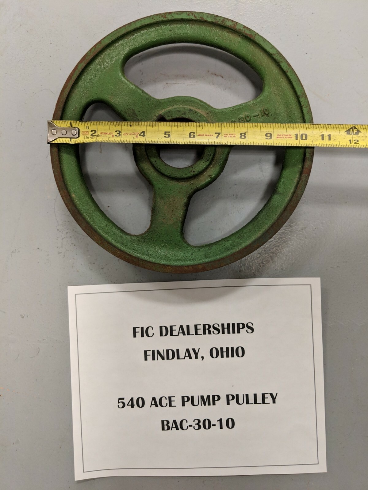 ACE 540 PUMP PULLEY BAC-30-10