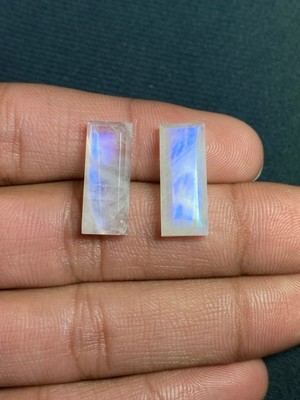 Calibrated Rainbow Moonstone Rectangle Step Cut 8x10mm To 12x16mm Loose Gemstone