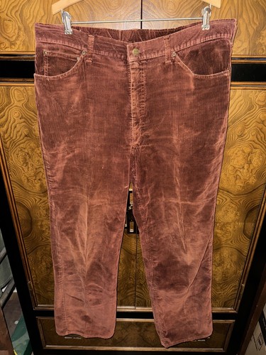 Vintage 60s 70s Corduroy Rust/Brown Lee Separates Mens Actual 38 X 30