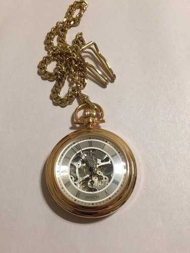 invicta skeleton pocket watch
