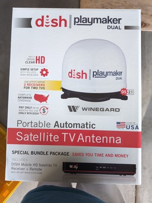 Winegard PL8035R DISH Playmaker Dual Satellite TV Antenna w/ DISH Wally Receiver