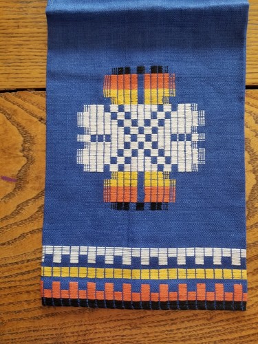 Vintage Embroidery Aztec Pattern  Dish Towel New