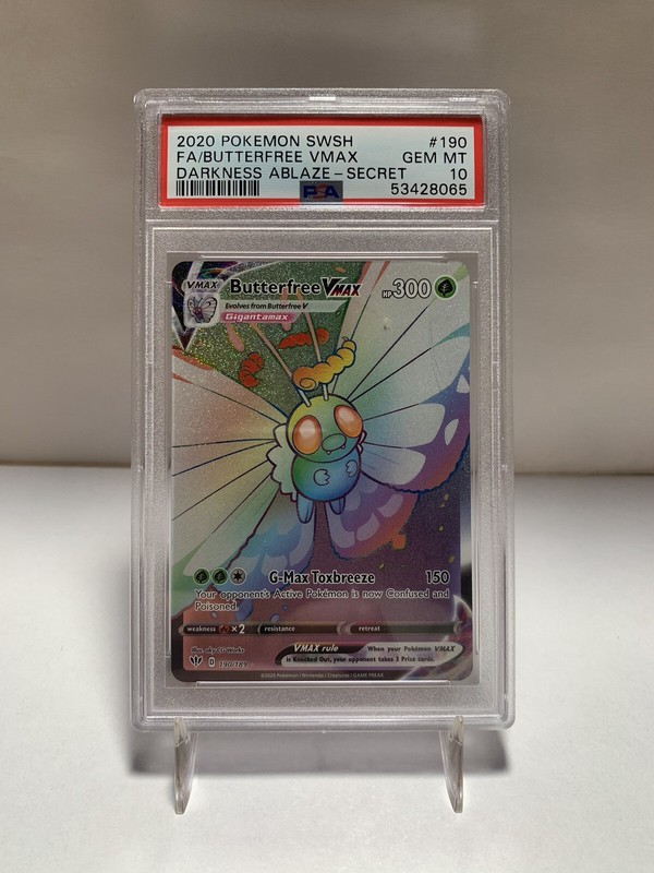 Pokemon Butterfree VMAX 190/189 Darkness Ablaze Rainbow Rare PSA 10
