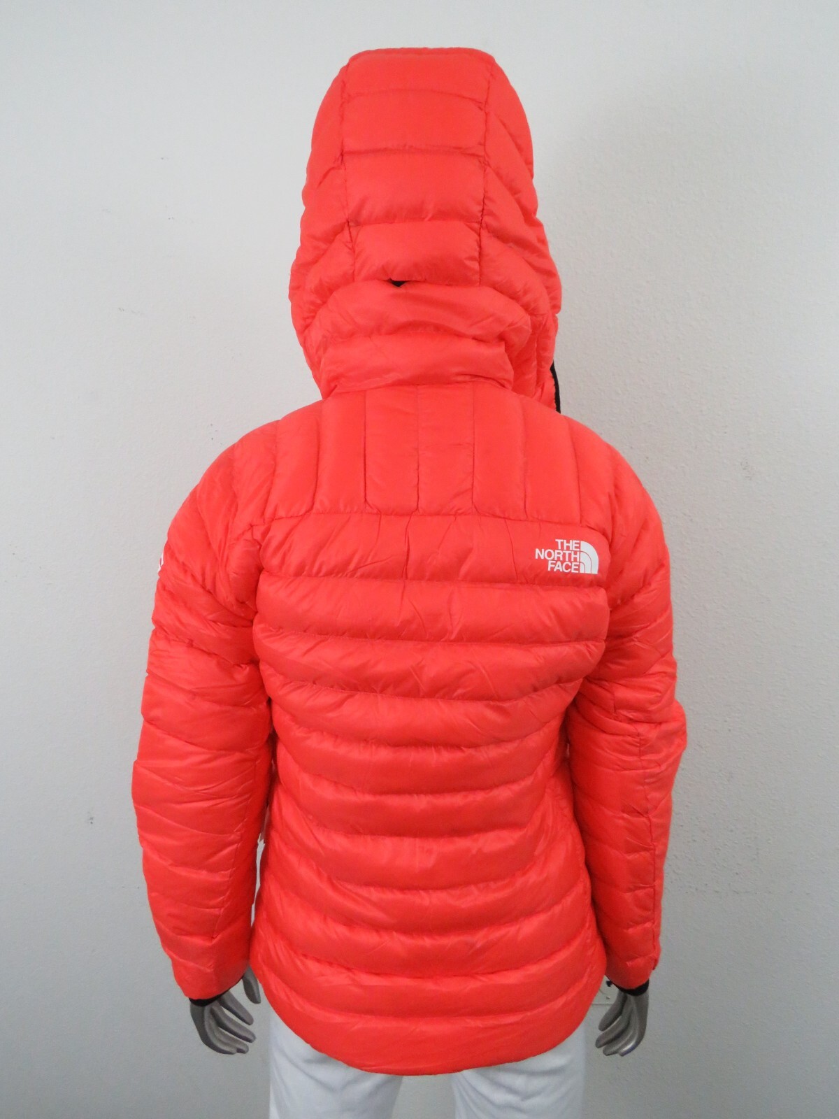 Pre-owned The North Face Womens  Summit Breithorn 800-down Hoodie Insulated Jacket - Orange In Radiant Orange