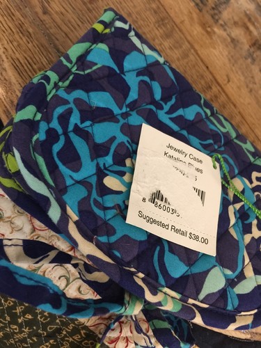 NWT Vera Bradley Authentic  Jewelry Case New With Tags Katalina  Blues