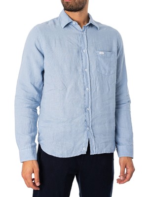 

Мужская льняная рубашка Lois Jeans Lucas, синяя, Синий, LUCAS-SHIRT