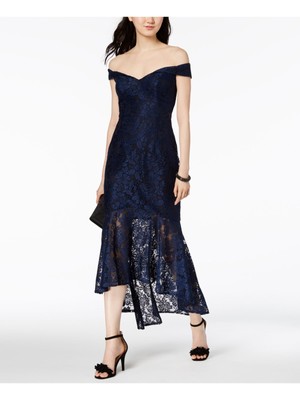 

XSCAPE Женское темно-синее вечернее платье-русалка миди без рукавов Petites, Navy