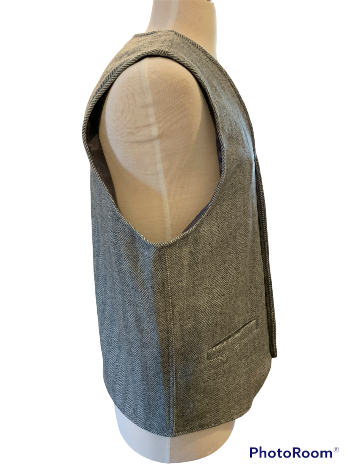 Wyoming Traders Mens Doc Holiday Houndstooth Wool Cowboy Ranch Wear Vest SILVER