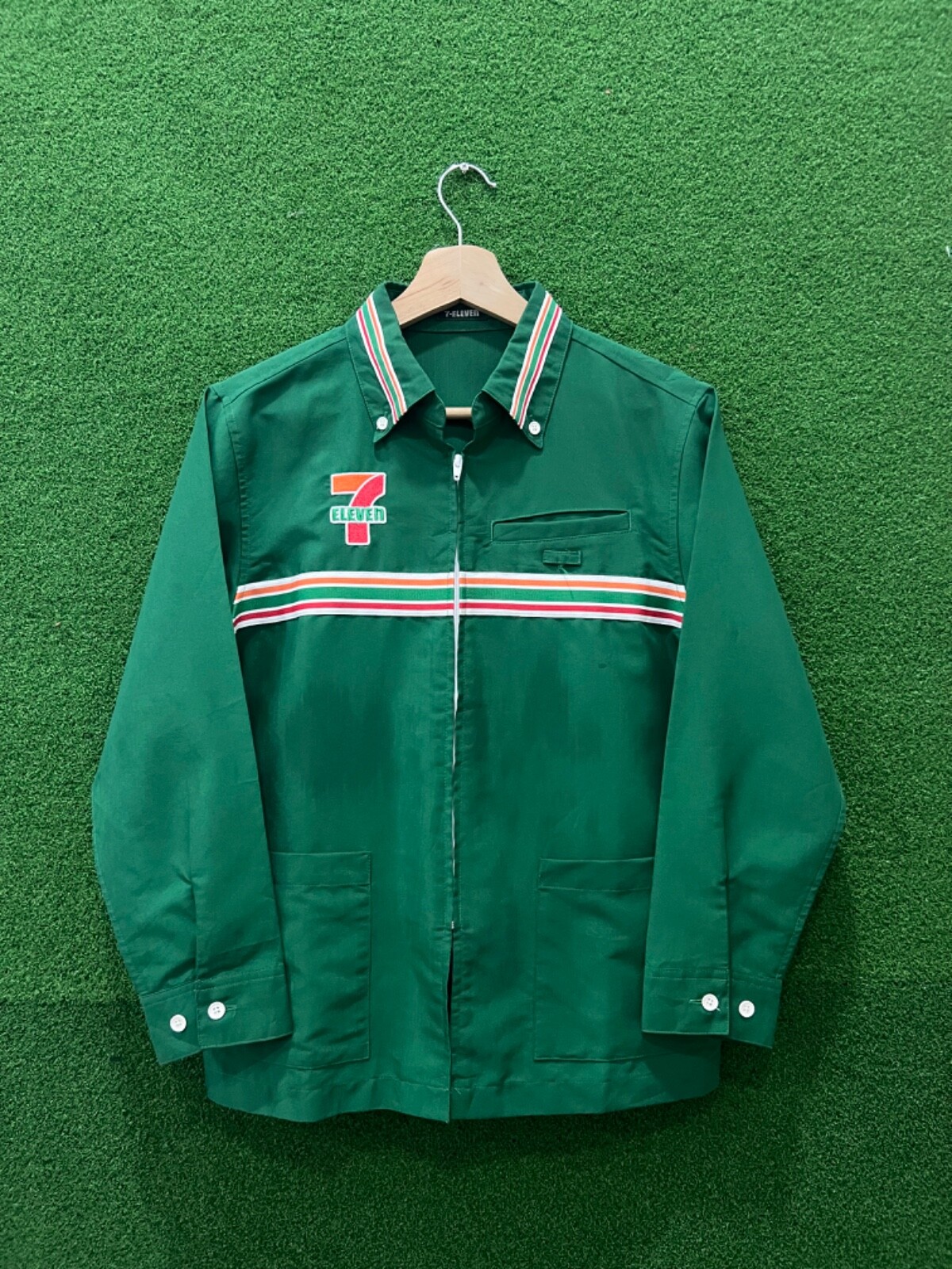 Vintage Japanese Brand Uniform 7 Eleven Full Zipper Size 9 On Tag Small eBay