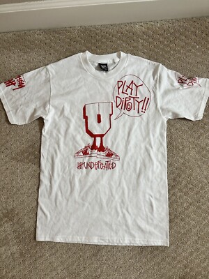 Stussy X Undefeated T Shirt Play Dirty Collab Tee Undftd Size Small Brand New
