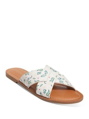 

Женские белые кожаные шлепанцы JACK ROGERS Sloane Toe Slip On Crossover, Белый, 111211SA03