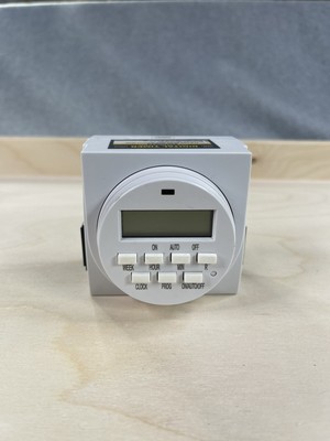 Chicago Electric Digital Timer #95205 Large LCD Display 2 Outlet Plugs New (b)