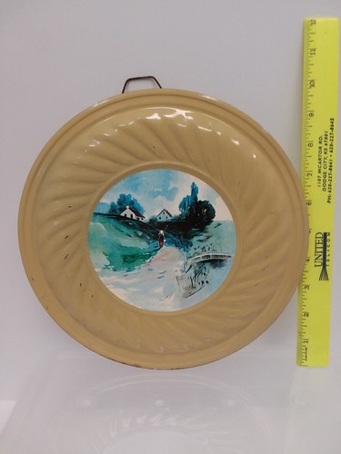 Yellow Stove Pipe Chimney Flue Vent Cover Tin Metal Decorative